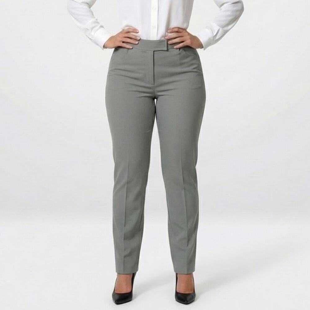 00s DKNY Vintage Gray Stretch Straight Leg Dress Pants